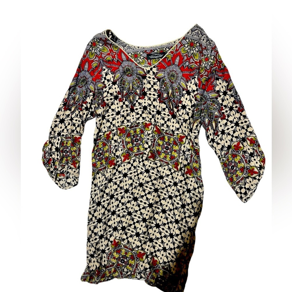Colorful Patterned Dress by It Hippie